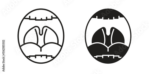 Tonsillitis icon. modern vector symbols set