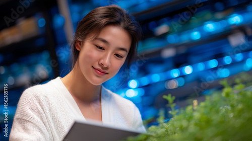 Incubator technician preparing sample in research facility