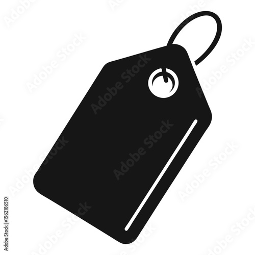 Clean Black Silhouette of a Retail Price Tag Sale