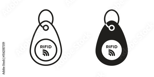 RFID key tag icon. modern vector symbols set
