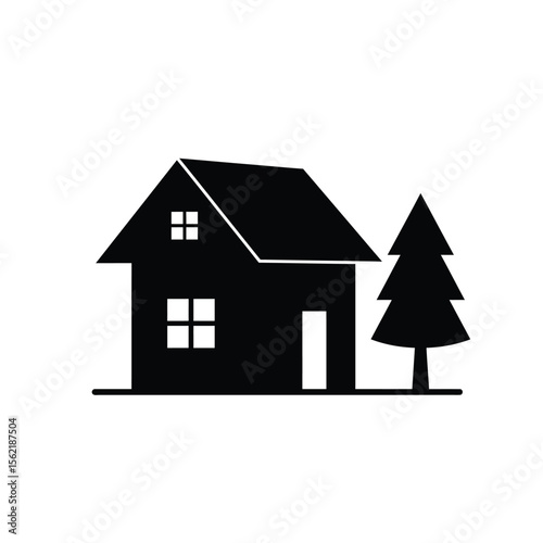 Vector house icon illustration for real estate and residential building designs