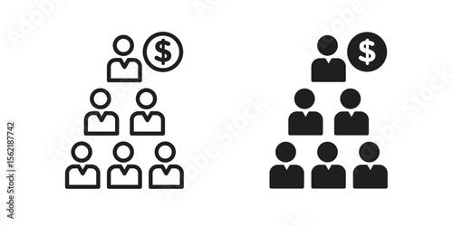 Ponzi scheme icon. modern vector symbols set