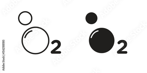 Oxygen O2 icon vector, Symbol, logo illustrations