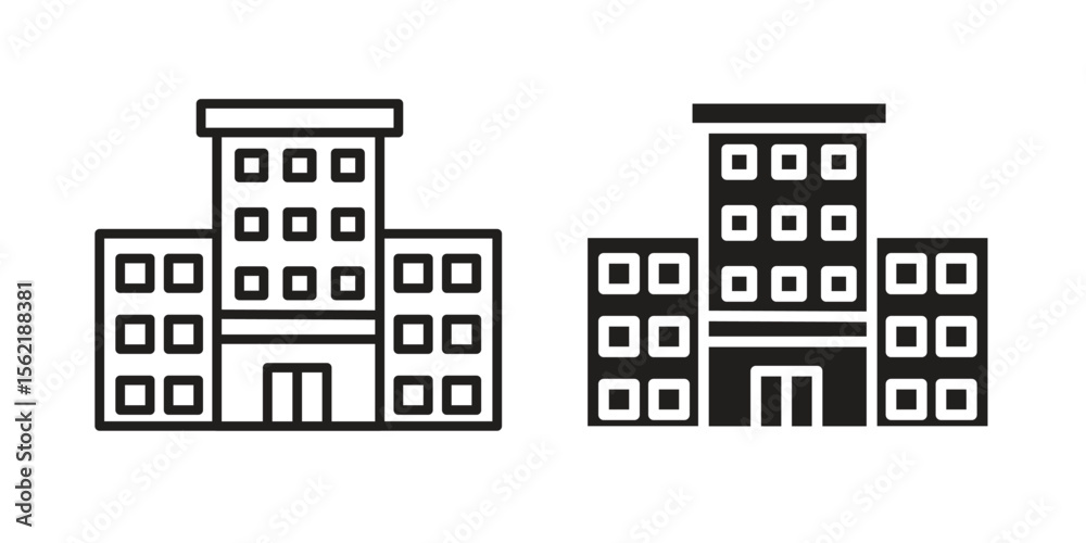 Obraz premium Office block icon. modern vector symbols set
