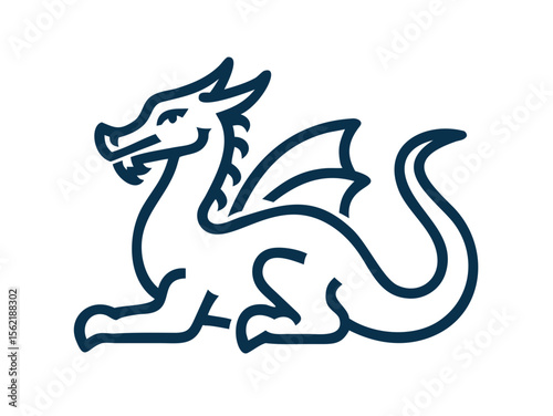 Dragon Logo sat  vector desigen 
