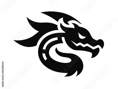 Dragon Logo sat  vector desigen 
