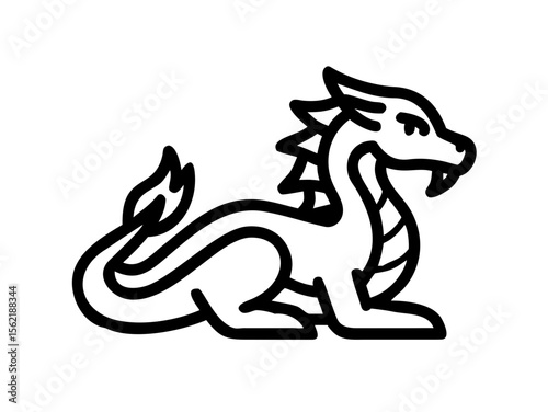 Dragon Logo sat  vector desigen 
