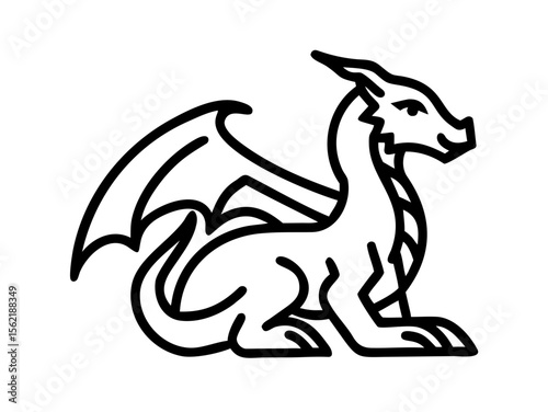 Dragon Logo sat  vector desigen 
