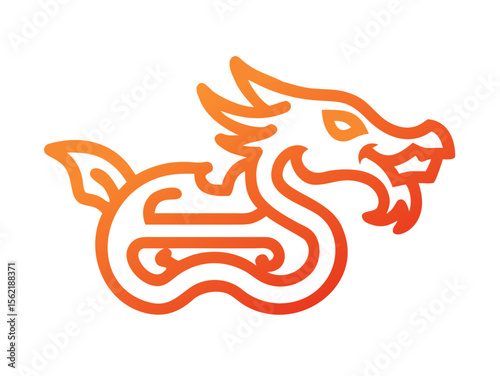 Dragon Logo sat  vector desigen 
