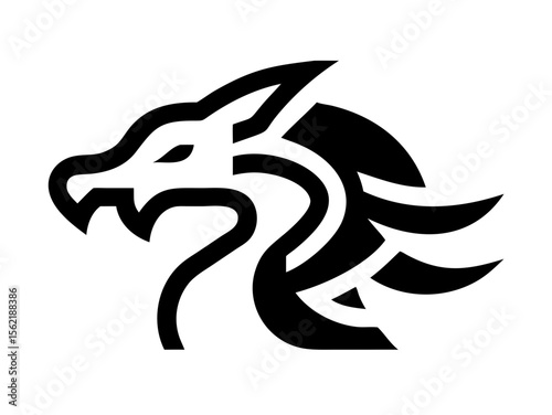 Dragon Logo sat  vector desigen 
