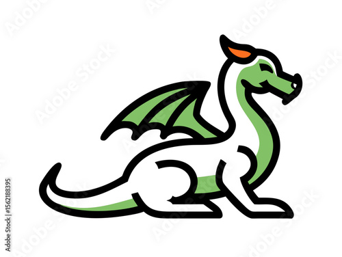 Dragon Logo sat  vector desigen 
