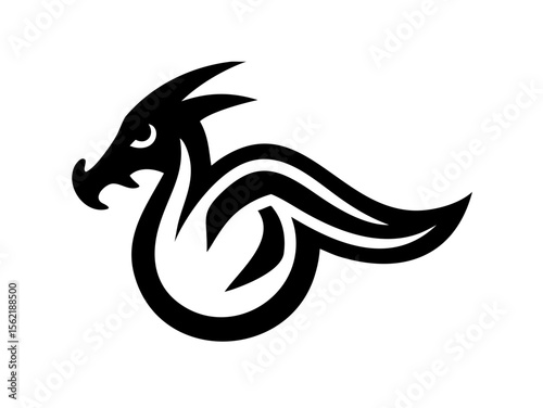 Dragon Logo sat  vector desigen 
