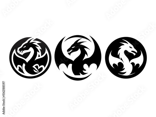 Dragon Logo sat  vector desigen 
