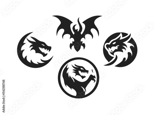 Dragon Logo sat  vector desigen 
