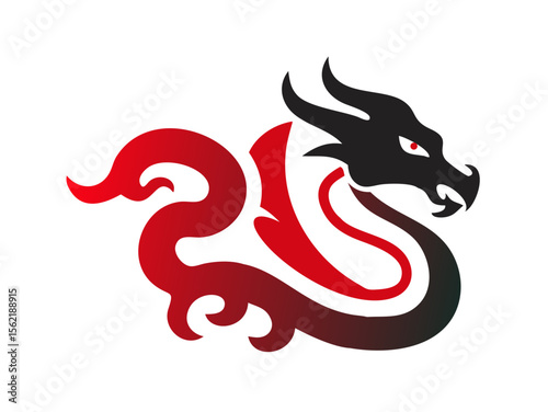 Dragon Logo sat  vector desigen 
