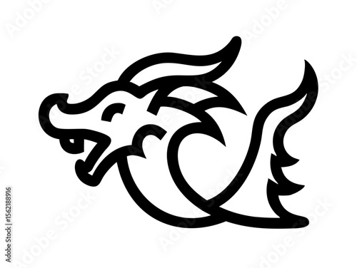 Dragon Logo sat  vector desigen 
