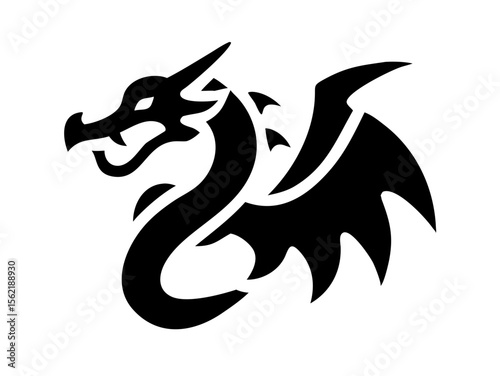Dragon Logo sat  vector desigen 
