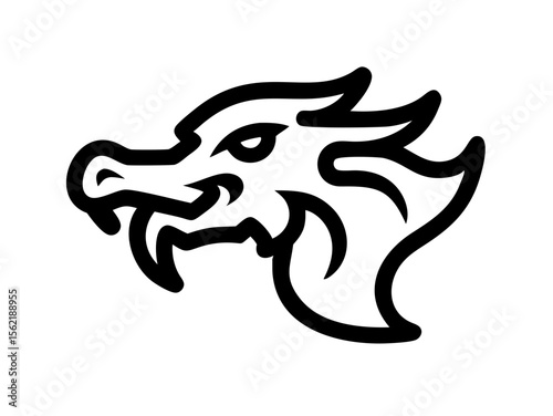 Dragon Logo sat  vector desigen 

