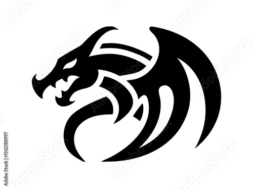 Dragon Logo sat  vector desigen 
