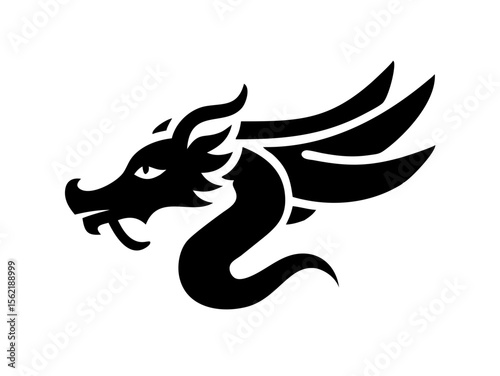 Dragon Logo sat  vector desigen 
