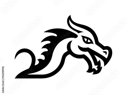 Dragon Logo sat  vector desigen 

