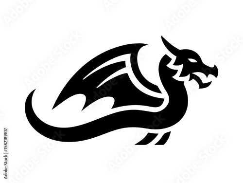 Dragon Logo sat  vector desigen 
