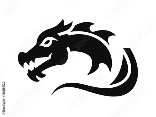 Dragon Logo sat  vector desigen 
