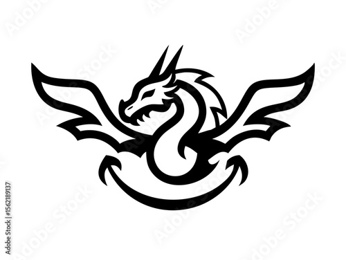 Dragon Logo sat  vector desigen 
