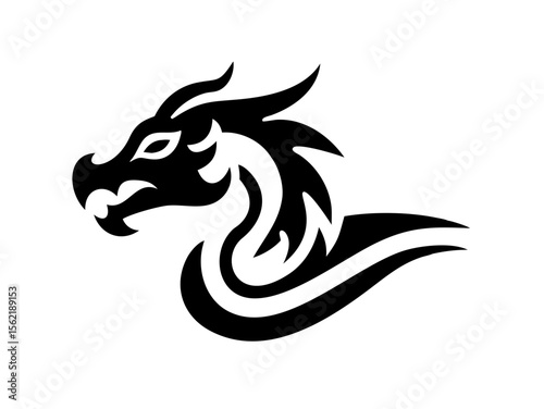 Dragon Logo sat  vector desigen 
