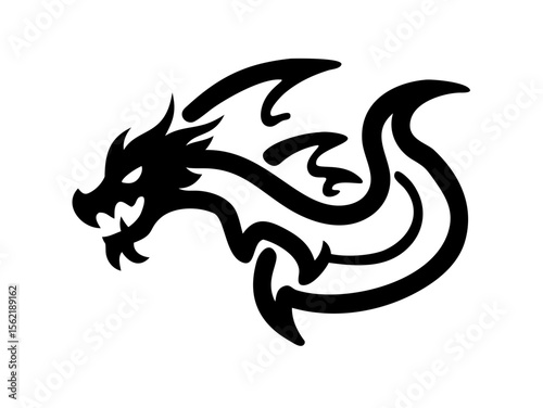 Dragon Logo sat  vector desigen 
