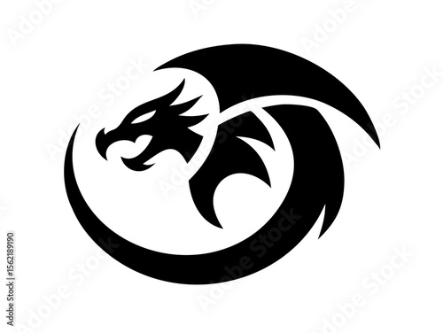 Dragon Logo sat  vector desigen 
