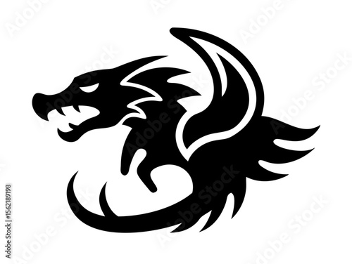 Dragon Logo sat  vector desigen 
