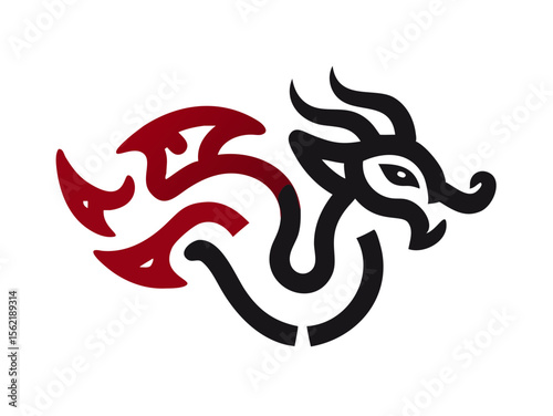 Dragon Logo sat  vector desigen 
