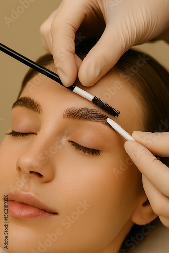 woman applying mascara