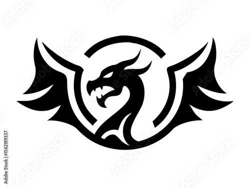 Dragon Logo sat  vector desigen 
