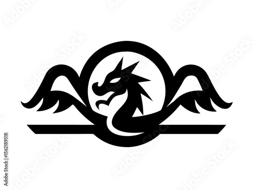 Dragon Logo sat  vector desigen 
