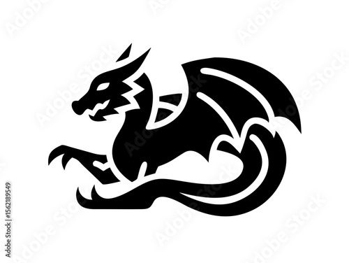 Dragon Logo sat  vector desigen 
