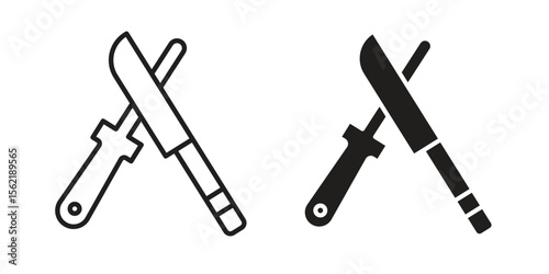 Knife sharpener icon. modern vector symbols set