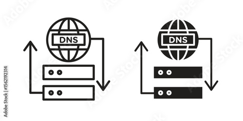 DNS icon. modern vector symbols set