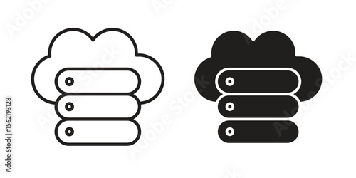 Cloud server icon. modern vector symbols set