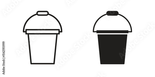 Bucket icon vector, Symbol, logo illustrations