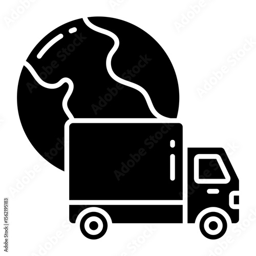 Perfect design icon of global freight delivery