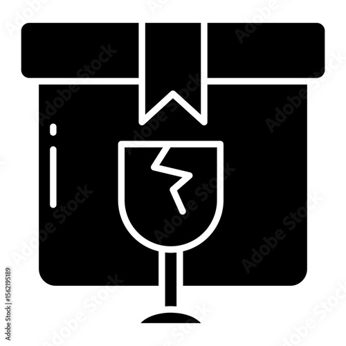 Modifiable icon of fragile parcel