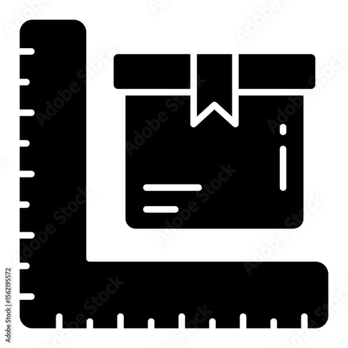 Trendy design icon of parcel measurement