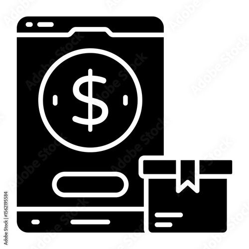 Modern design icon of mobile money