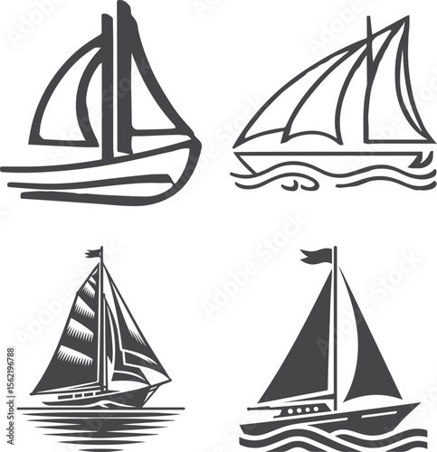 Pint size pontoon minimalist boat emblem quiet quarters boat icon in vector