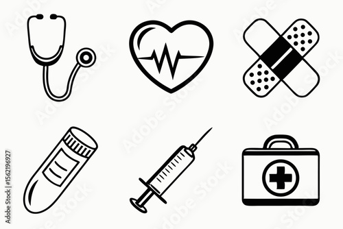 medical icon set