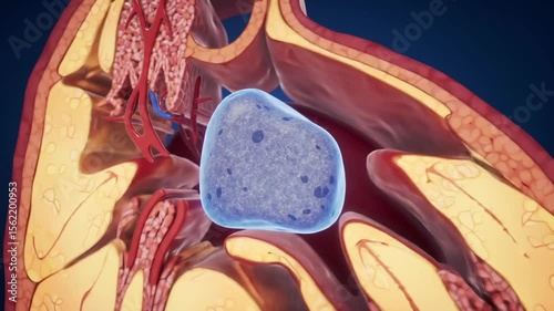 Detailed Cross Section Of Kidney With Stone