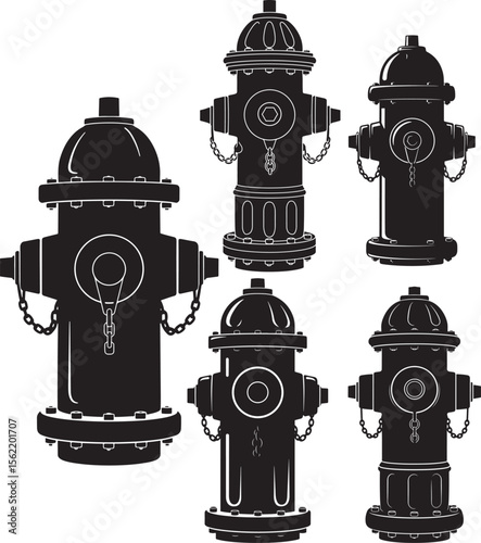 Fire hydrant street safety vector illustration