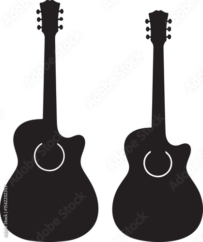 Electric guitar rock music vector illustration